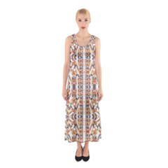 Multicolored Geometric Pattern  Sleeveless Maxi Dress by dflcprints