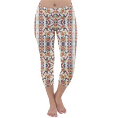 Multicolored Geometric Pattern  Capri Winter Leggings  by dflcprints