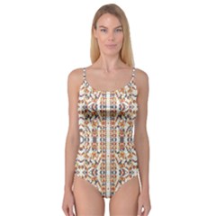 Multicolored Geometric Pattern  Camisole Leotard  by dflcprints