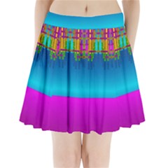 Sky Earth And Star Fall Pleated Mini Skirt by pepitasart