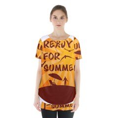 Ready For Summer Skirt Hem Sports Top by Melcu