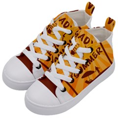 Ready For Summer Kid s Mid-top Canvas Sneakers