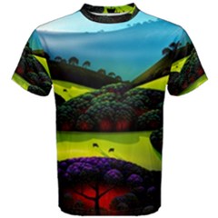 Morning Mist Men s Cotton Tee by ValleyDreams