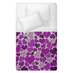 Sparkling Hearts Purple Duvet Cover (Single Size)