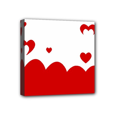 Heart Shape Background Love Mini Canvas 4  x 4 