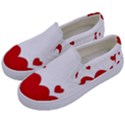 Heart Shape Background Love Kids  Canvas Slip Ons View2