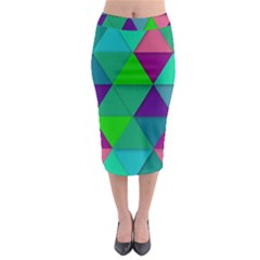 Background Geometric Triangle Midi Pencil Skirt by Nexatart