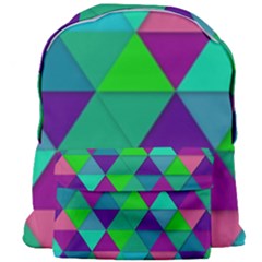 Background Geometric Triangle Giant Full Print Backpack