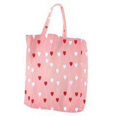 Heart Shape Background Love Giant Grocery Zipper Tote