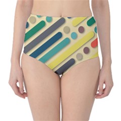 Background Vintage Desktop Color High-Waist Bikini Bottoms