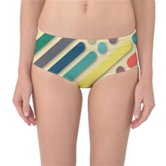 Background Vintage Desktop Color Mid-Waist Bikini Bottoms