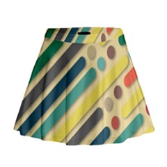 Background Vintage Desktop Color Mini Flare Skirt