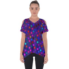 Squares Square Background Abstract Cut Out Side Drop Tee by Nexatart