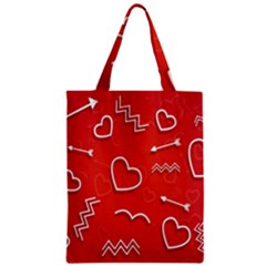 Background Valentine S Day Love Zipper Classic Tote Bag