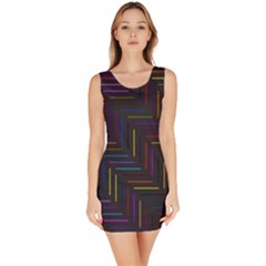 Lines Line Background Bodycon Dress