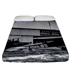 Omaha Airfield Airplain Hangar Fitted Sheet (king Size) by Nexatart