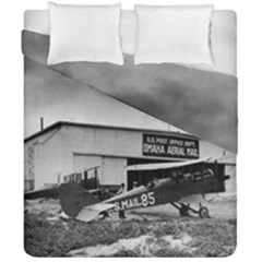 Omaha Airfield Airplain Hangar Duvet Cover Double Side (california King Size) by Nexatart