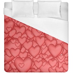 Background Hearts Love Duvet Cover (King Size)