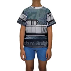 Vintage Car Automobile Auburn Kids  Short Sleeve Swimwear