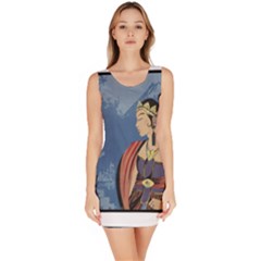 Java Indonesia Girl Headpiece Bodycon Dress by Nexatart