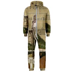 Train Vintage Tracks Travel Old Hooded Jumpsuit (men)  by Nexatart