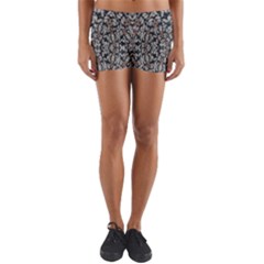 Ornate Pattern Mosaic Yoga Shorts by dflcprints