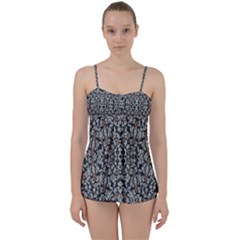 Ornate Pattern Mosaic Babydoll Tankini Set by dflcprints