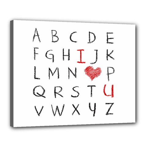 Love Alphabet Canvas 20  X 16 