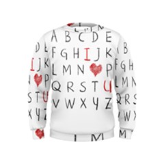Love Alphabet Kids  Sweatshirt by Valentinaart