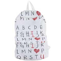 Love Alphabet Foldable Lightweight Backpack by Valentinaart