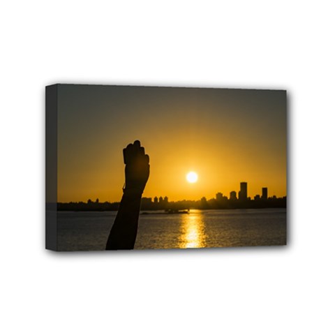 Sunset Cityscape Scene, Montevideo, Uruguay11 Mini Canvas 6  X 4  by dflcprints