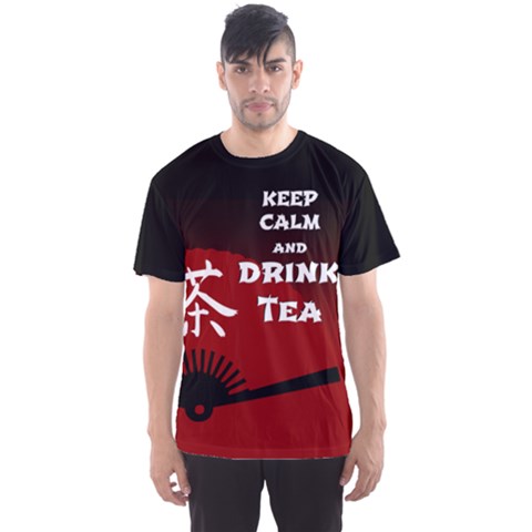 Keep Calm And Drink Tea - Dark Asia Edition Men s Sport Mesh Tee by Tatami