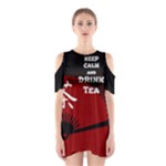 Keep Calm And Drink Tea - dark asia edition Cutout Shoulder Dress