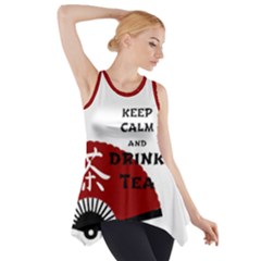 Keep Calm And Drink Tea - Light Asia Edition Side Drop Tank Tunic by Tatami