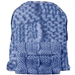 Knitted Wool Square Blue Giant Full Print Backpack by snowwhitegirl