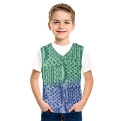 Knitted Wool Square Blue Green Kids  Sportswear by snowwhitegirl