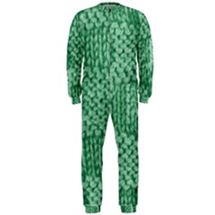 Knitted Wool Square Green Onepiece Jumpsuit (men)  by snowwhitegirl