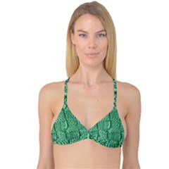 Knitted Wool Square Green Reversible Tri Bikini Top by snowwhitegirl