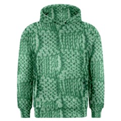 Knitted Wool Square Green Men s Overhead Hoodie by snowwhitegirl