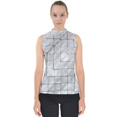 Silver Grid Pattern Shell Top by dflcprints