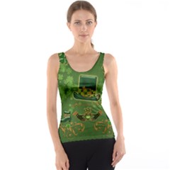 Happy St  Patrick s Day With Clover Tank Top by FantasyWorld7