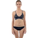 Modern Abtract Linear Design Wrap Around Bikini Set View1
