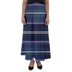Modern Abtract Linear Design Flared Maxi Skirt