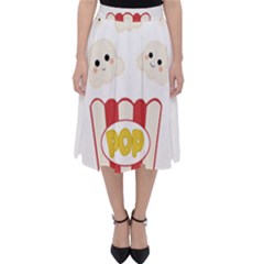 Cute Kawaii Popcorn Folding Skater Skirt by Valentinaart