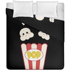 Cute Kawaii Popcorn Duvet Cover Double Side (California King Size)