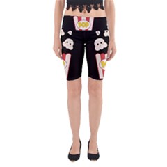 Cute Kawaii Popcorn Yoga Cropped Leggings