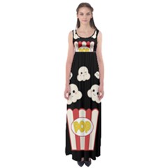 Cute Kawaii Popcorn Empire Waist Maxi Dress