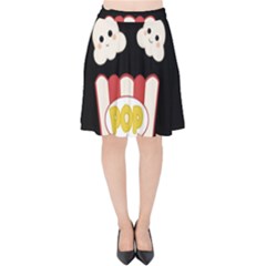 Cute Kawaii Popcorn Velvet High Waist Skirt