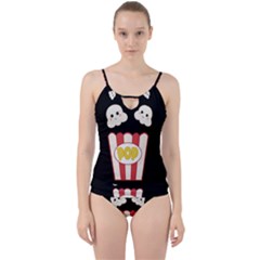 Cute Kawaii Popcorn Cut Out Top Tankini Set