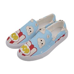 Cute Kawaii Popcorn Women s Canvas Slip Ons by Valentinaart